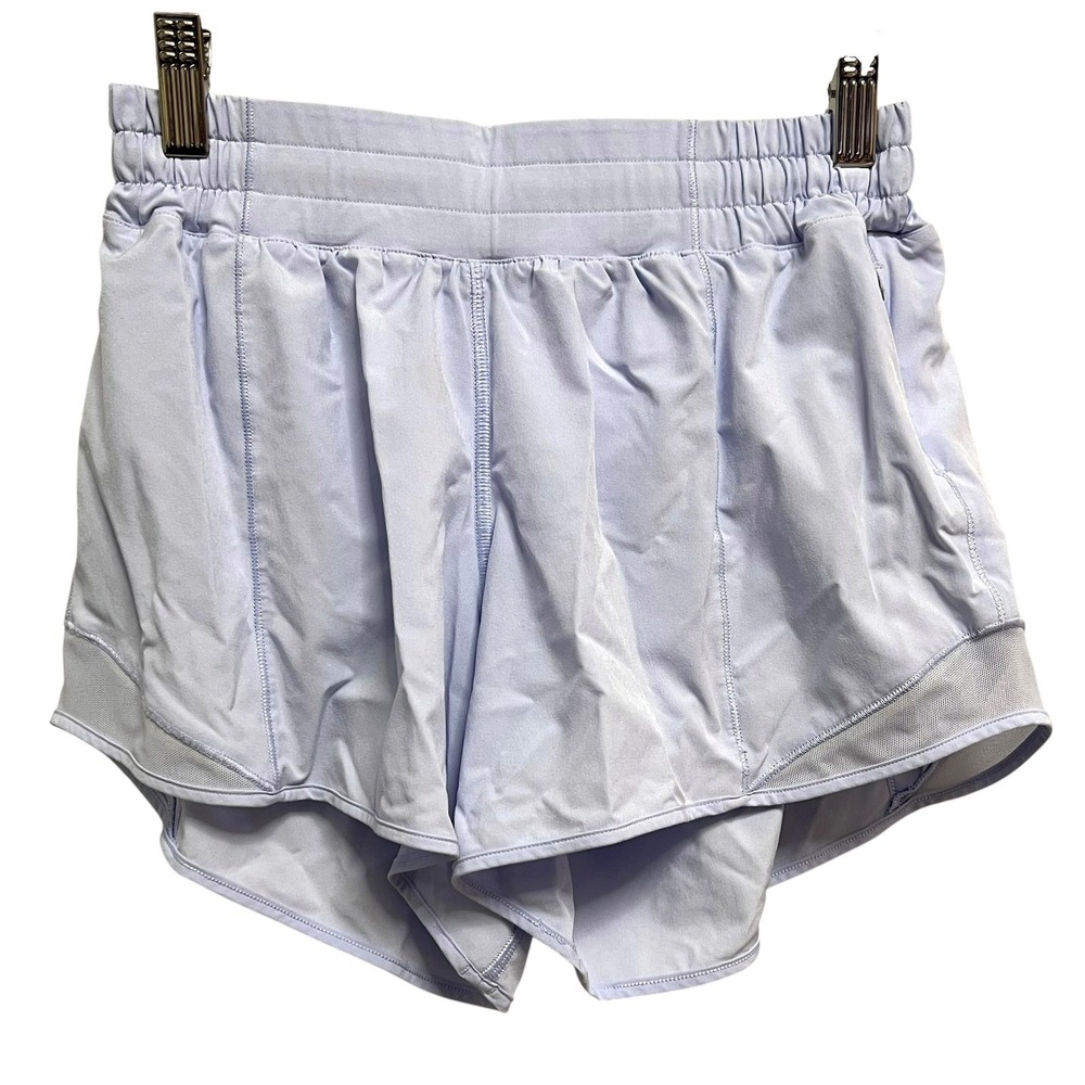 Lululemon Hotty Hot HR Lined Short Women 6 Lavender Blue 4 Inch Running Athletic